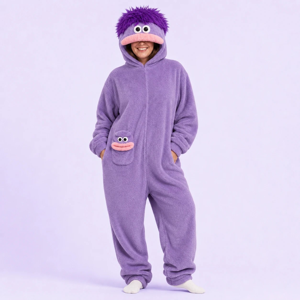 Smoochie Monster Onesie – Purple
