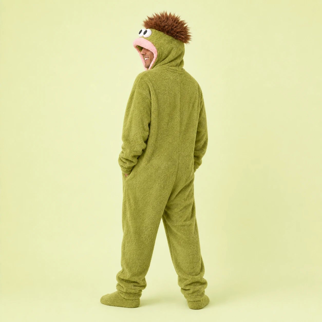 Smoochie Monster Onesie – Yellow Green