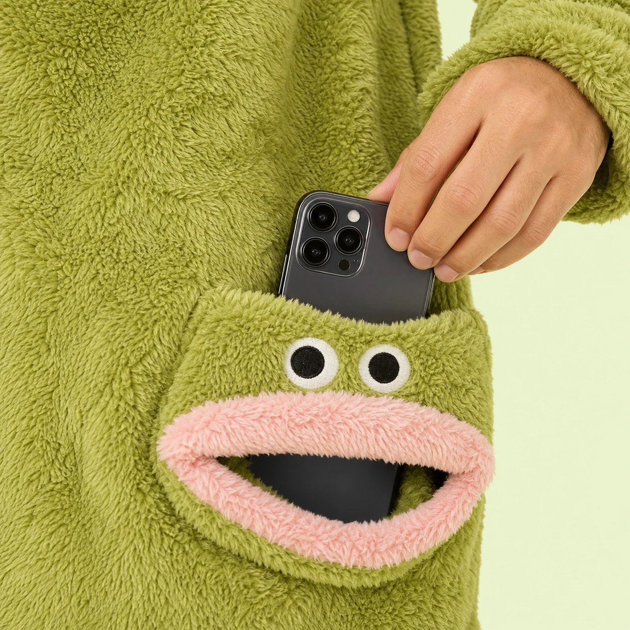 Smoochie Monster Onesie – Yellow Green