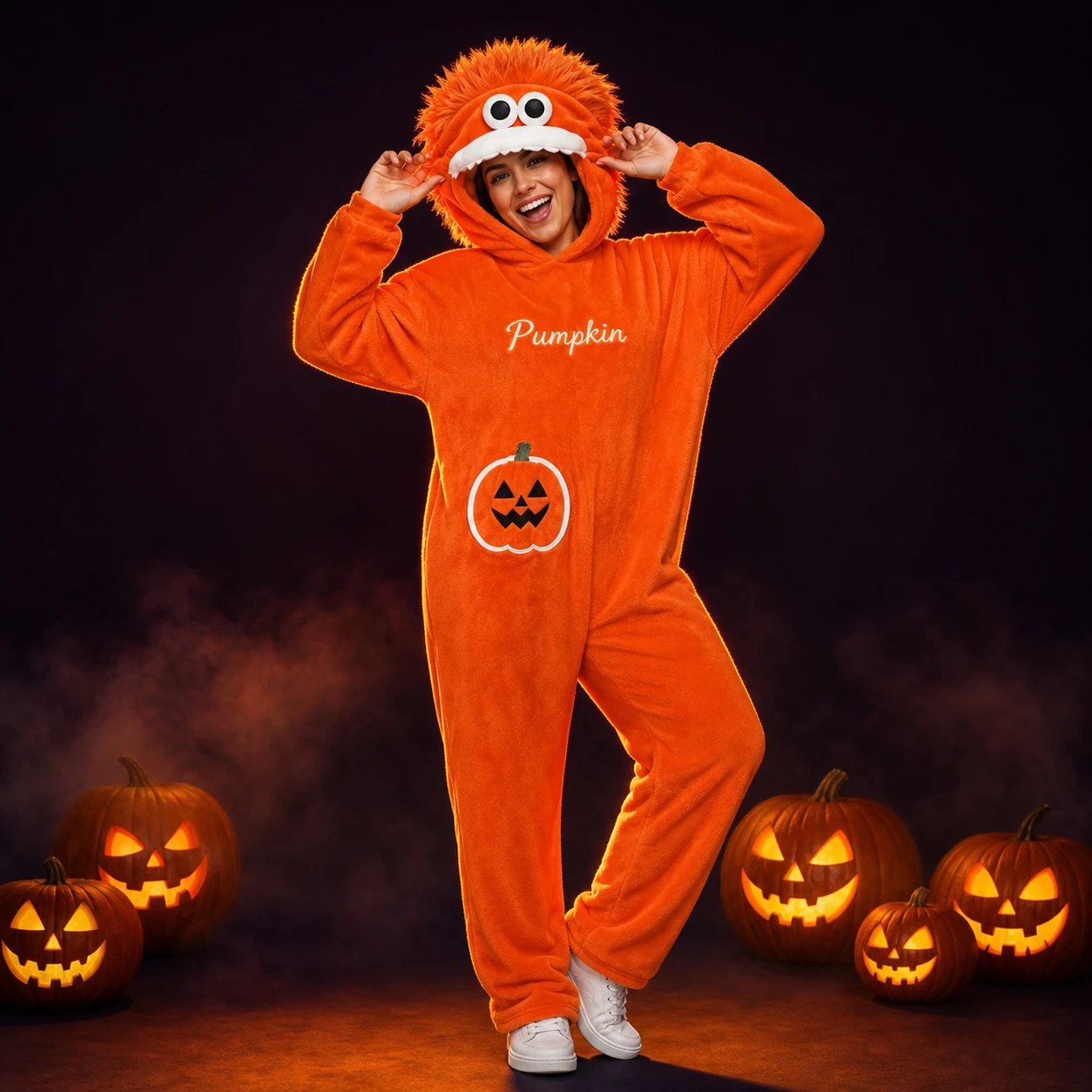 Smoochie Monster Onesie – Pumpkin (Halloween)