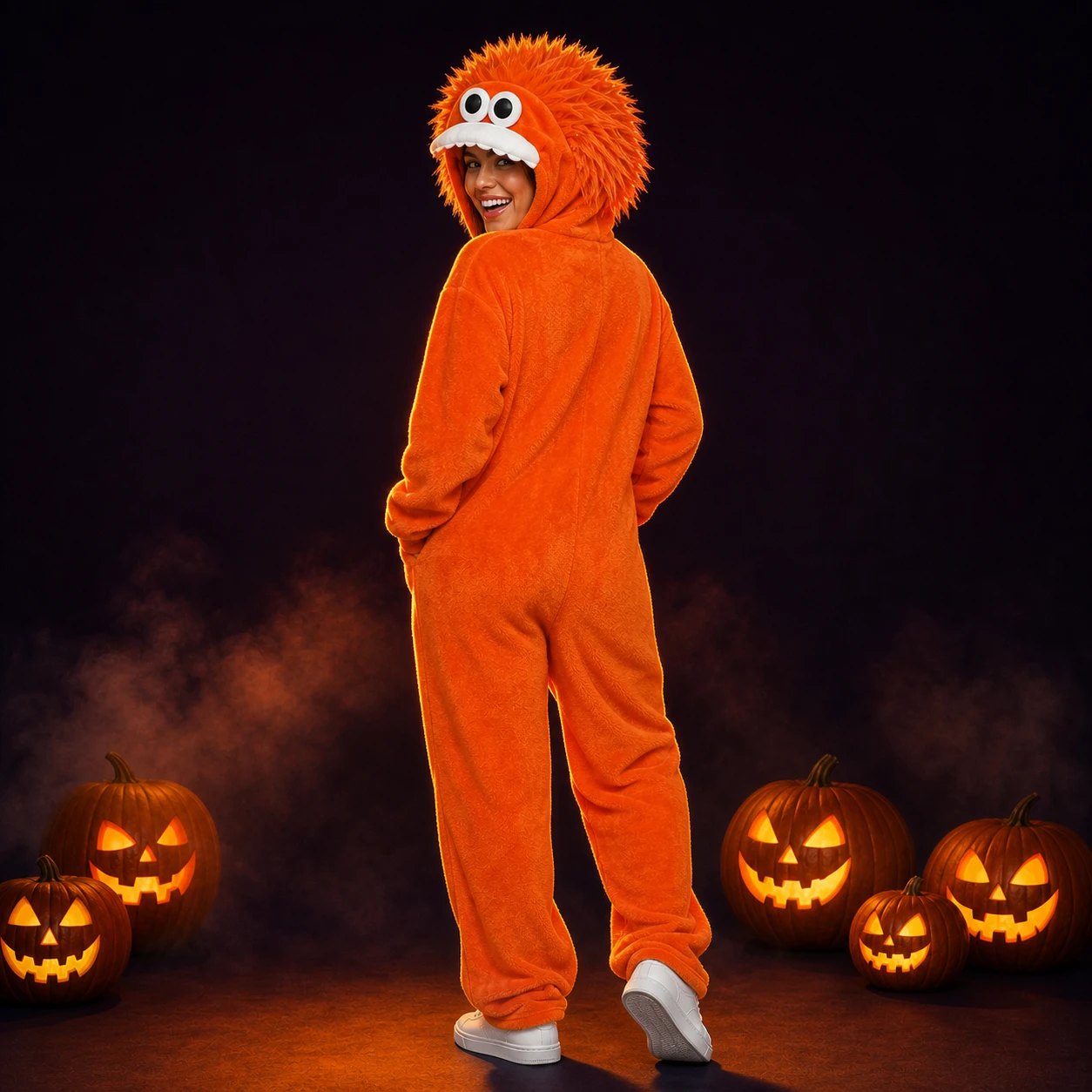 Smoochie Monster Onesie – Pumpkin (Halloween)