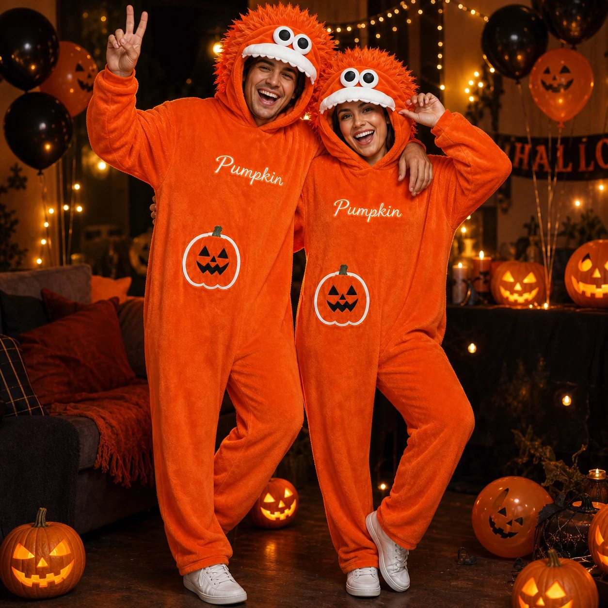 Smoochie Monster Onesie – Pumpkin (Halloween)